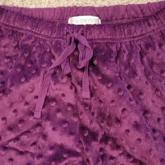 Of the Moment Purple Fleece Polka Dot Pajama Set NWT - Picture 6 of 7